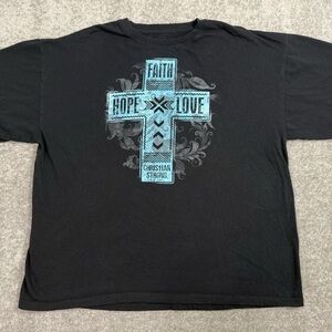 Vintage Jesus Shirt Mens 2XL Y2K God Christian Cross Surf